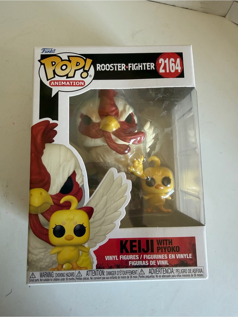 Funko Pop! Keju with Piyoko Vinyl Figure - White, Red, Yellow
